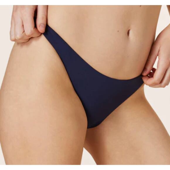 NWT Andie Women's The Cheeky Bikini Bottom Smooth Navy Blue Size XL - Picture 3 of 7
